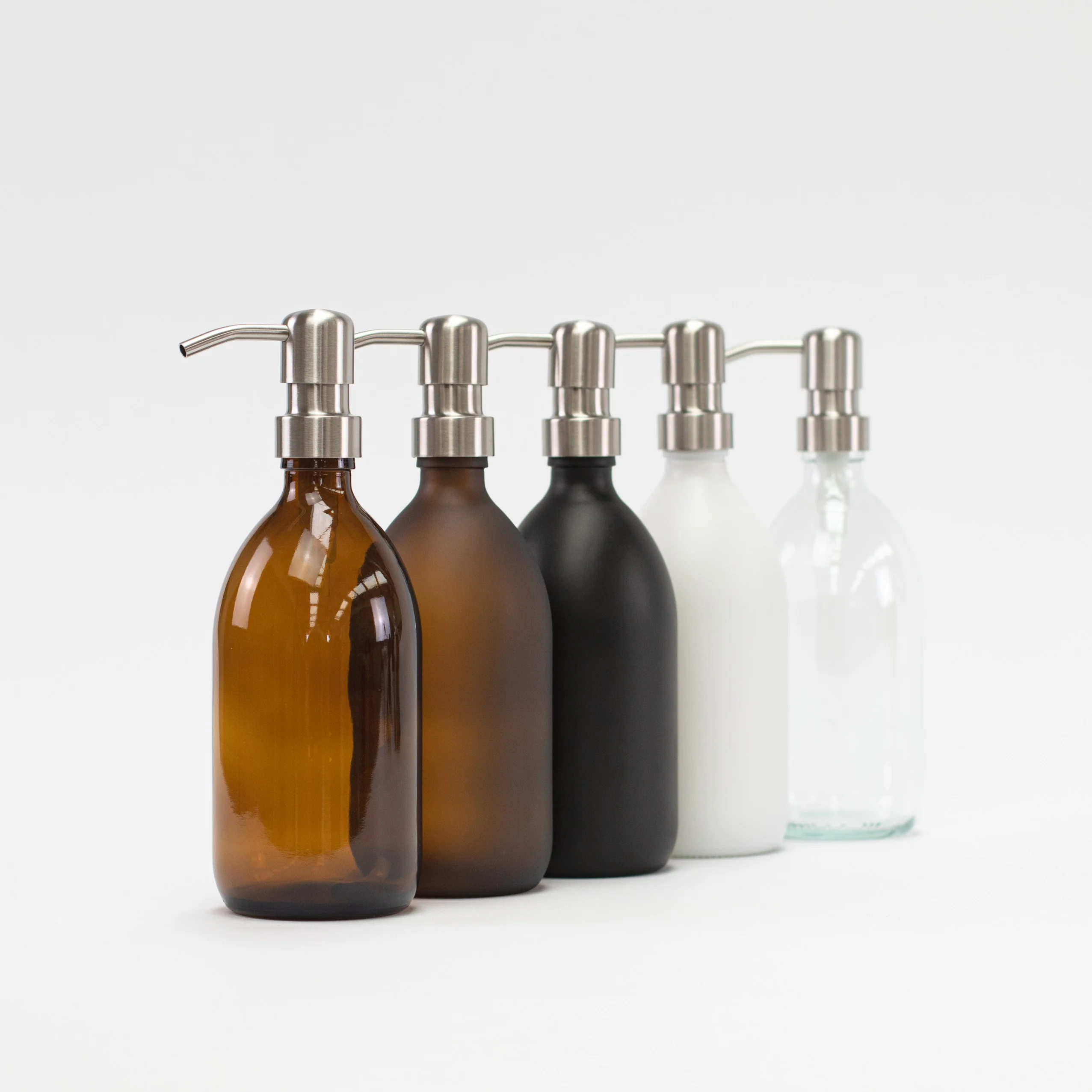 500 ML Glass Bottles with Metal Pump - Image 3