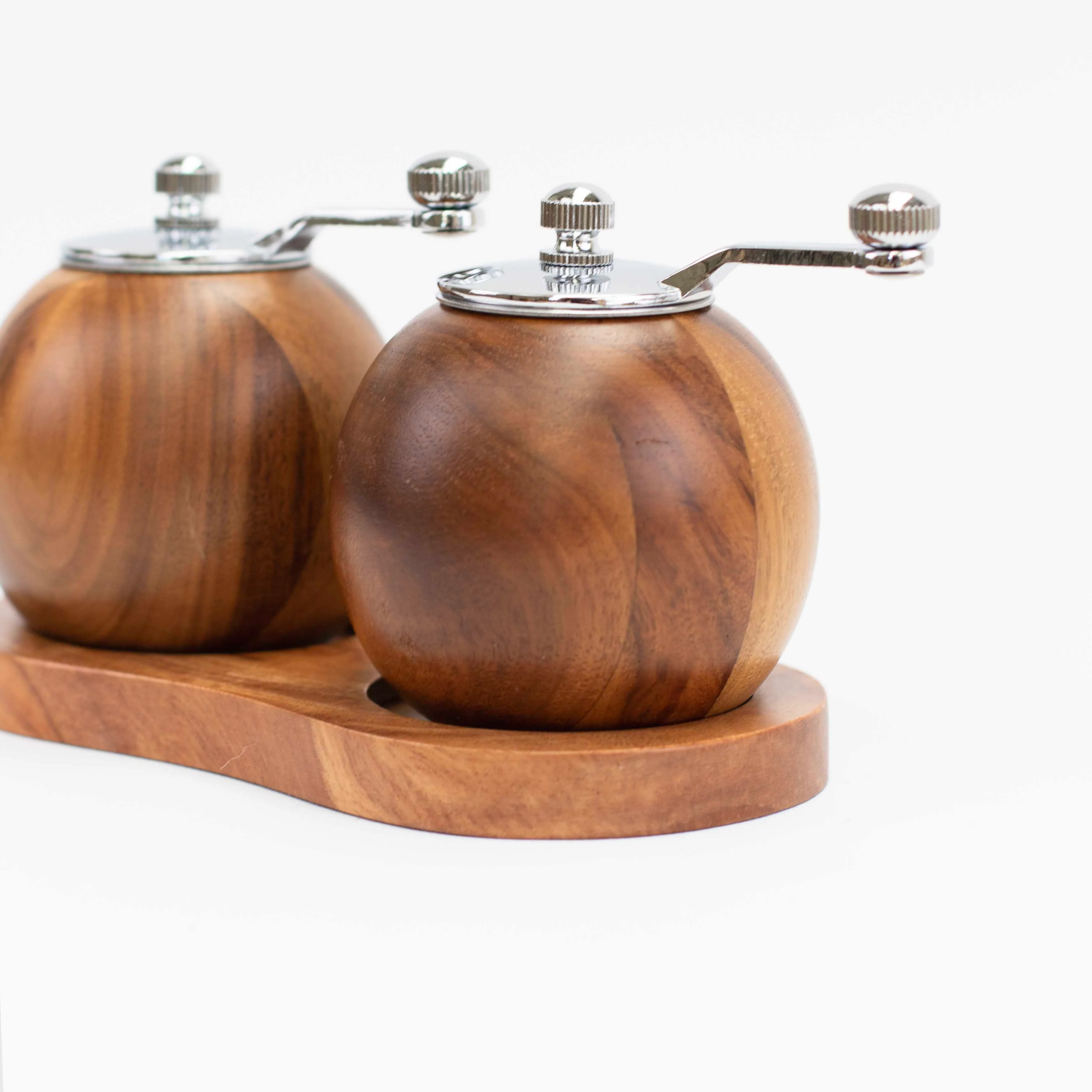 Acacia Salt and Pepper Mill Grinder Set - Image 3