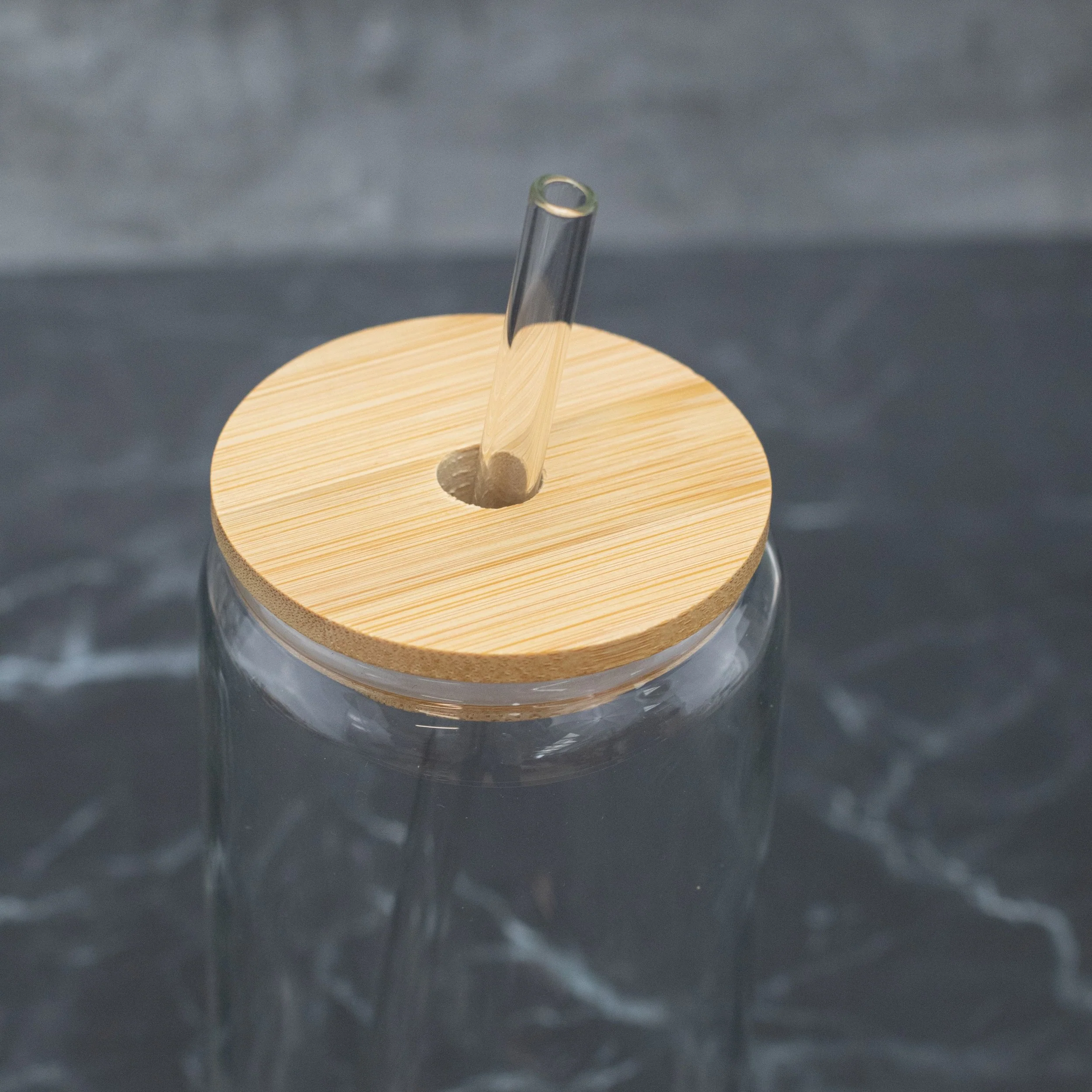Bamboo Glass Drinking Cup 480 ML - Image 3