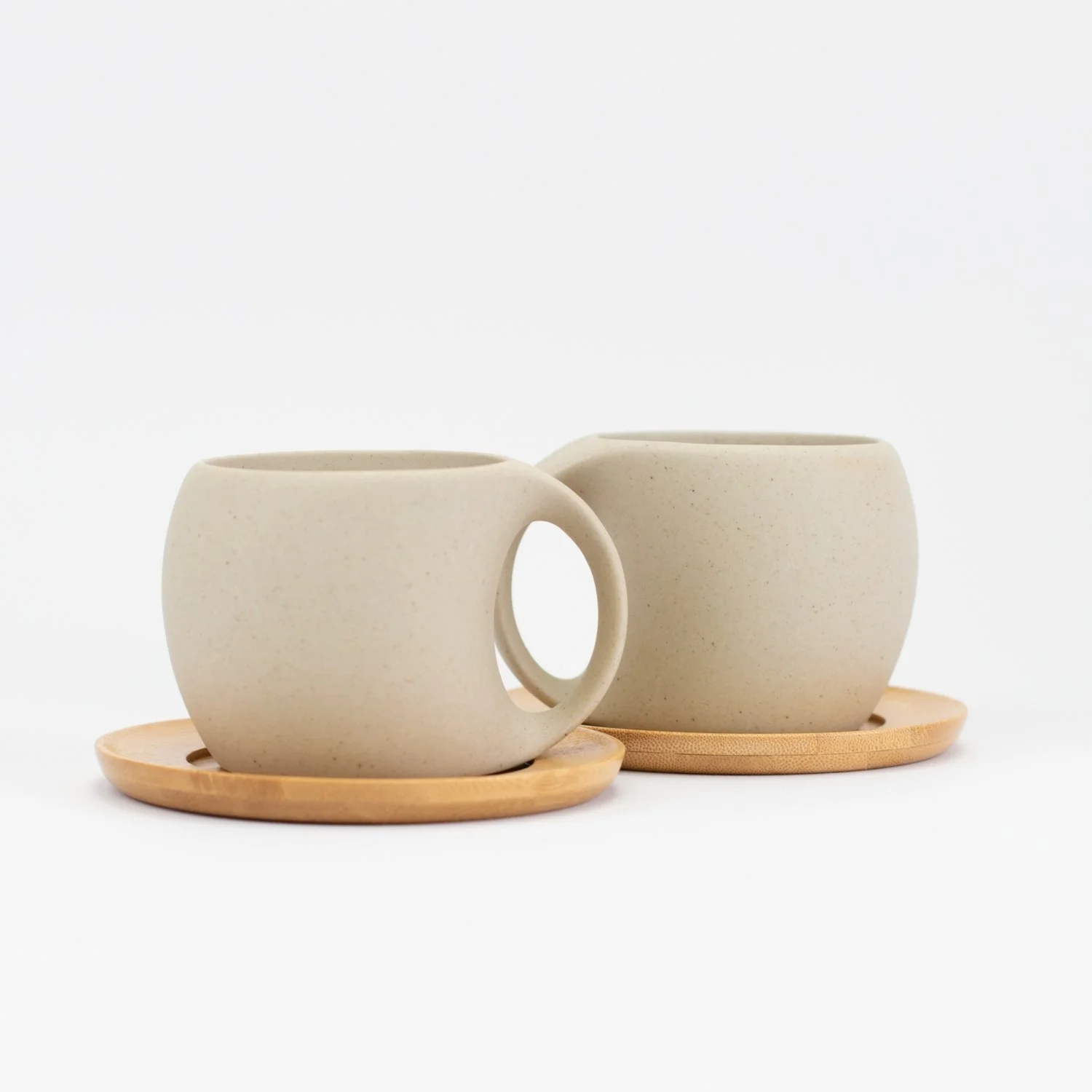 Ceramic Cup with wooden coaster 300 ML - Image 3