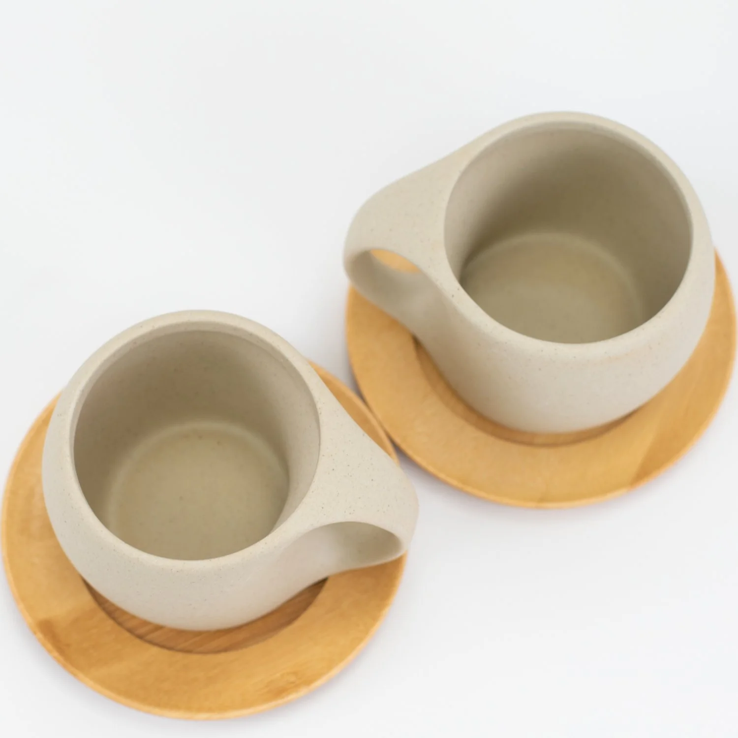 Ceramic Cup with wooden coaster 300 ML - Image 4