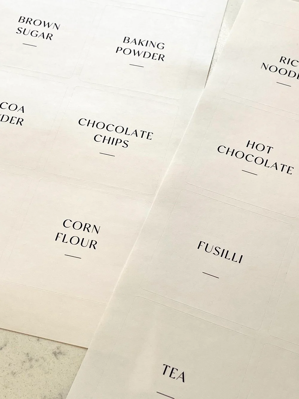 Create your own labels! Classic Personalised White Pantry Labels 6 CM x 6 CM - Image 3