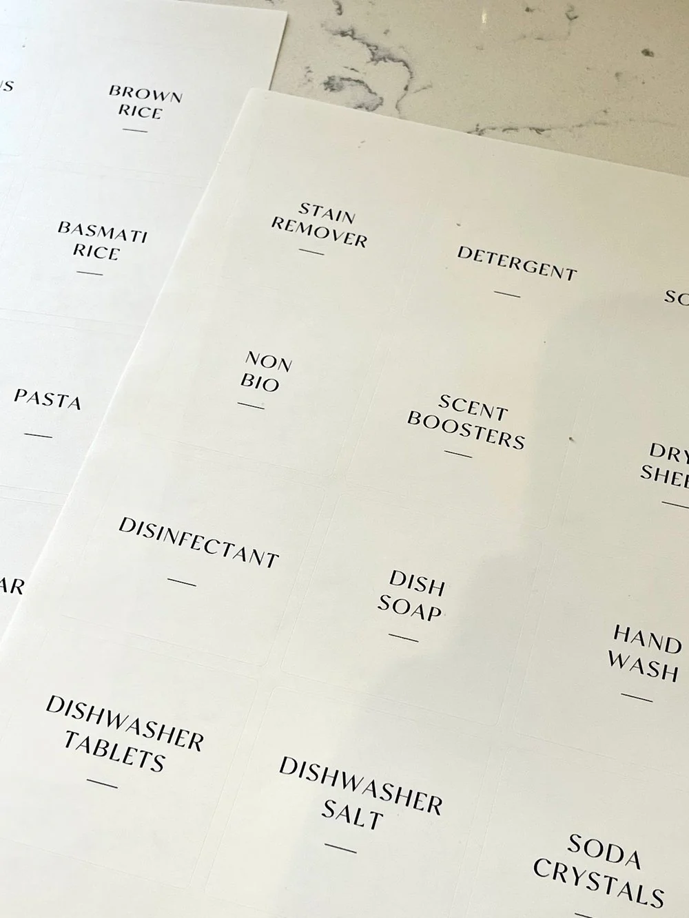 Create your own labels! Classic Personalised White Pantry Labels 6 CM x 6 CM - Image 4