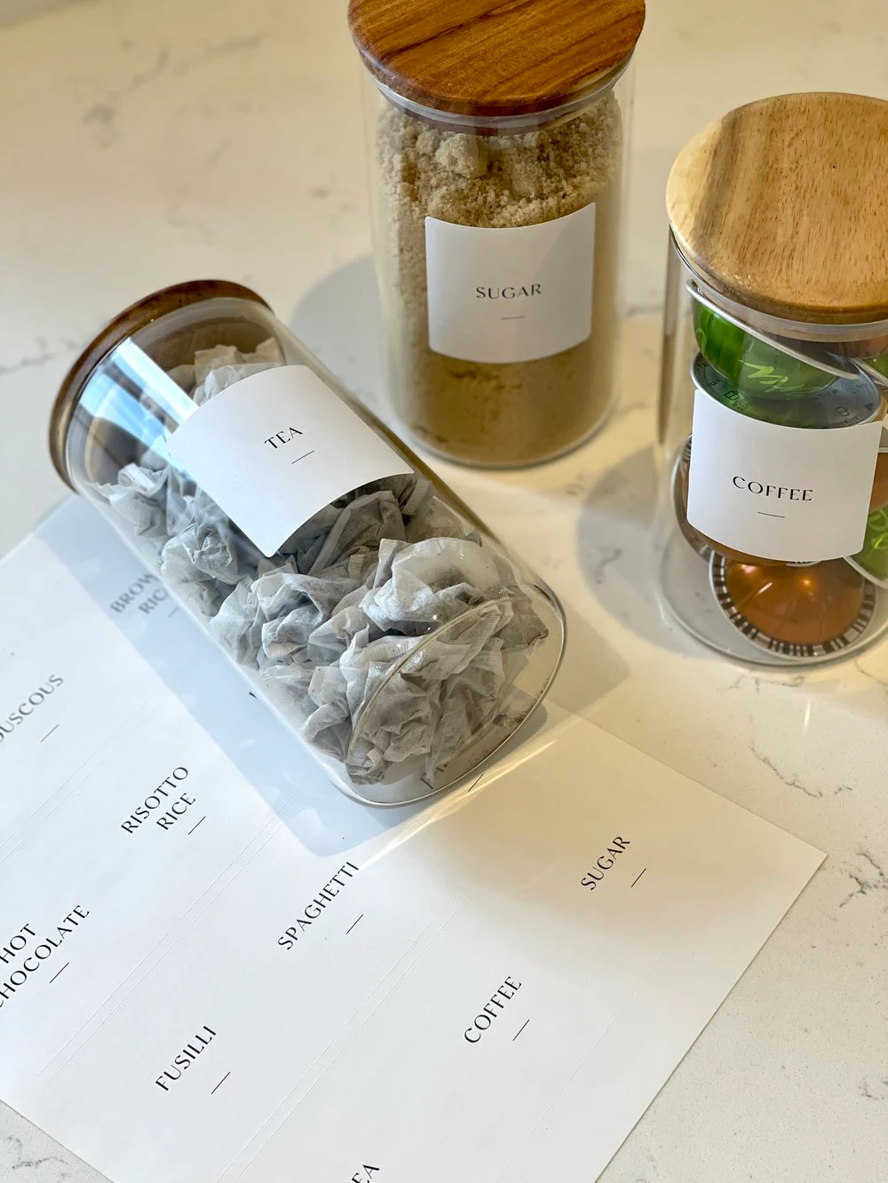 Create your own labels! Classic Personalised White Pantry Labels 6 CM x 6 CM - Image 6