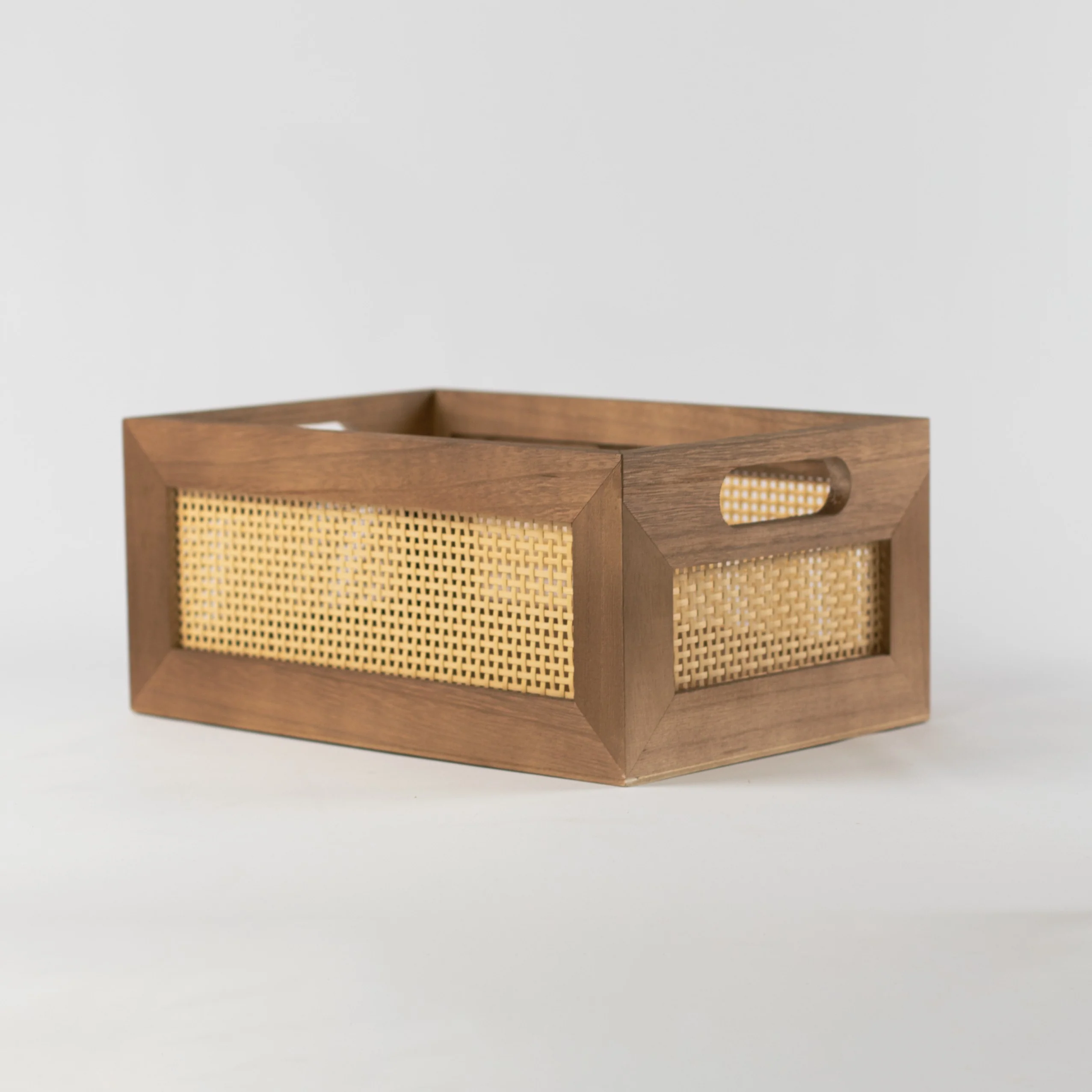 Dark Bamboo Woven Basket - Image 3