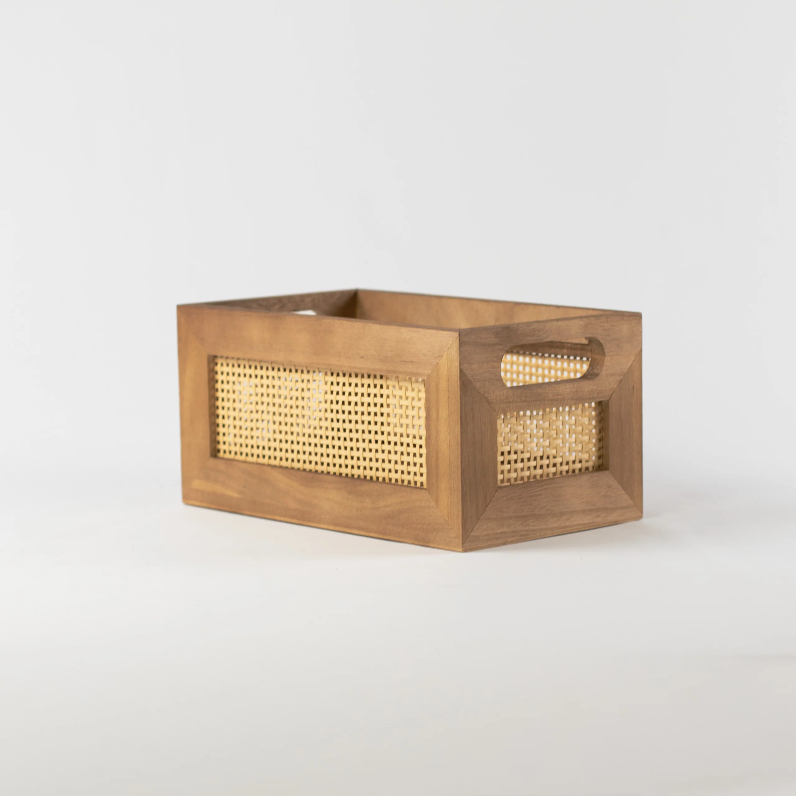 Dark Bamboo Woven Basket - Image 4