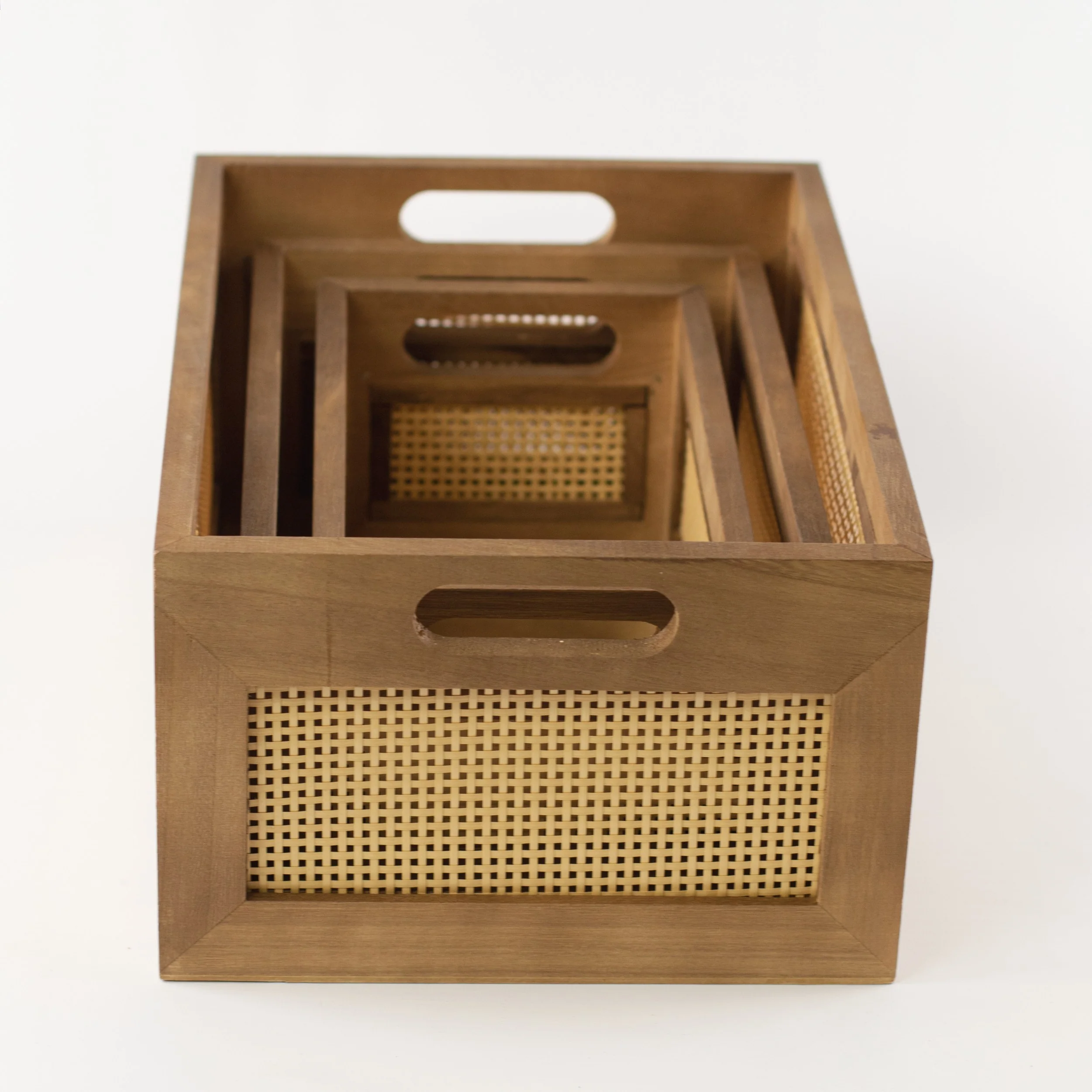 Dark Bamboo Woven Basket - Image 5