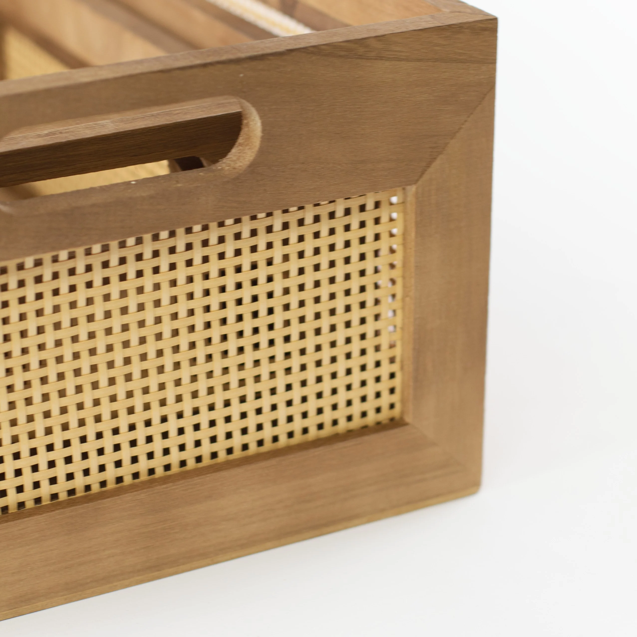 Dark Bamboo Woven Basket - Image 6