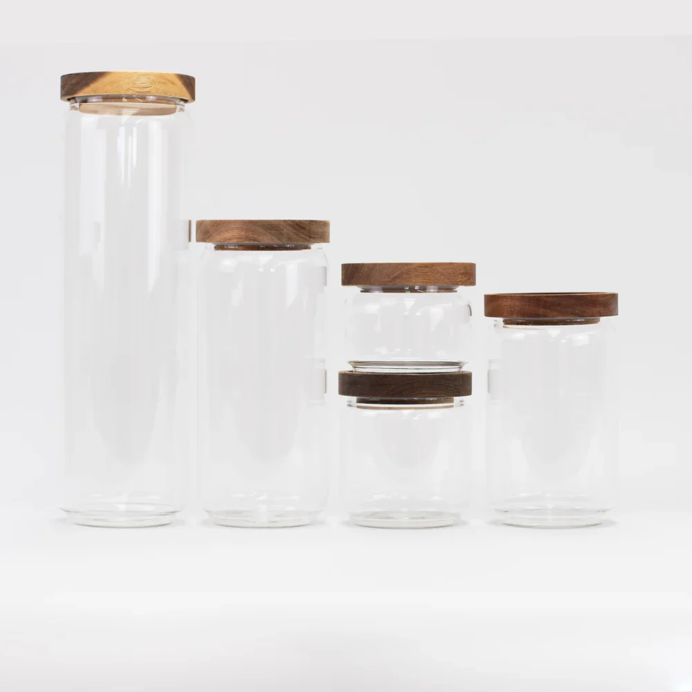 Glass Acacia Pantry Jars - Image 8