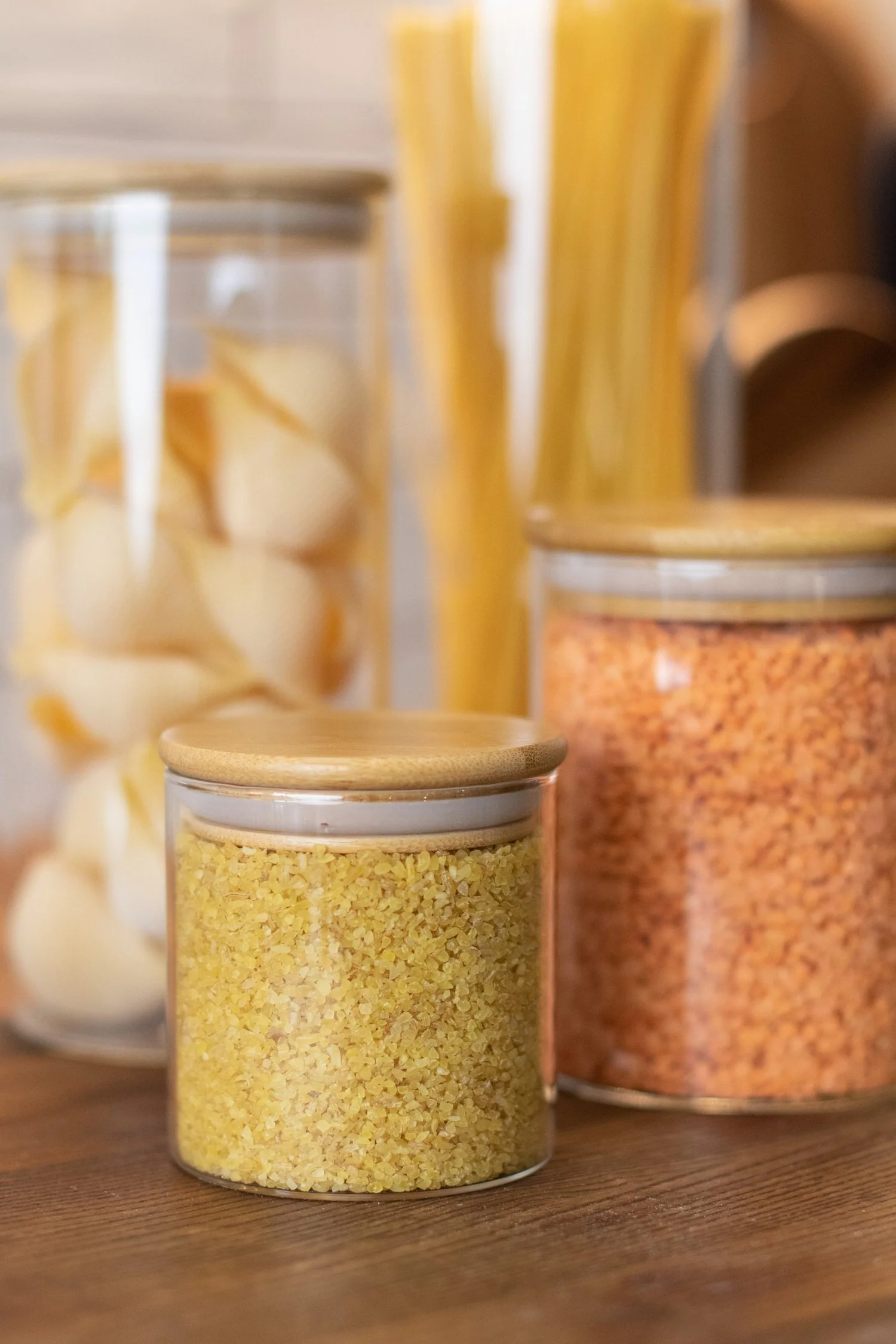 Glass Bamboo Pantry Jars - Image 3