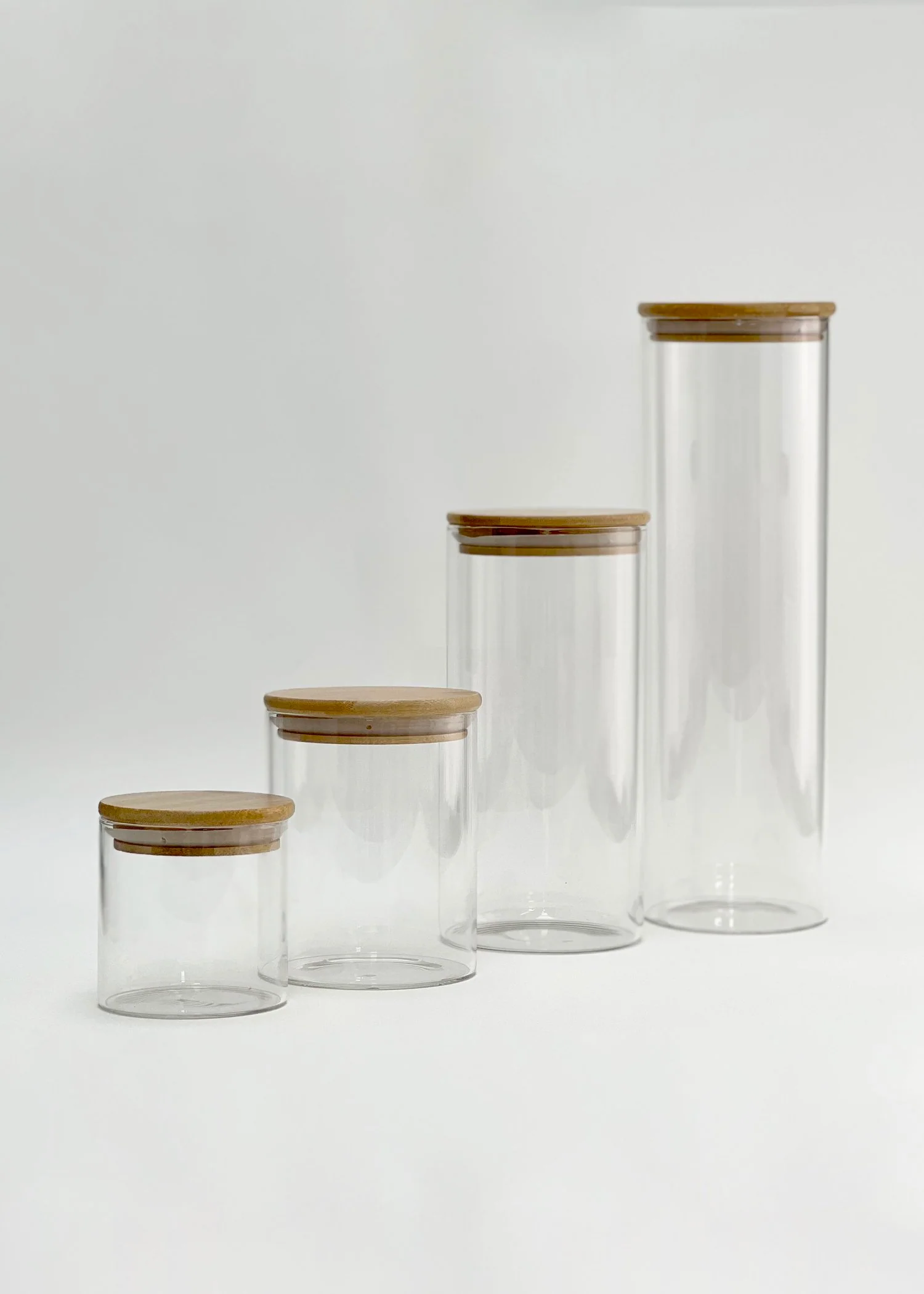 Glass Bamboo Pantry Jars - Image 4