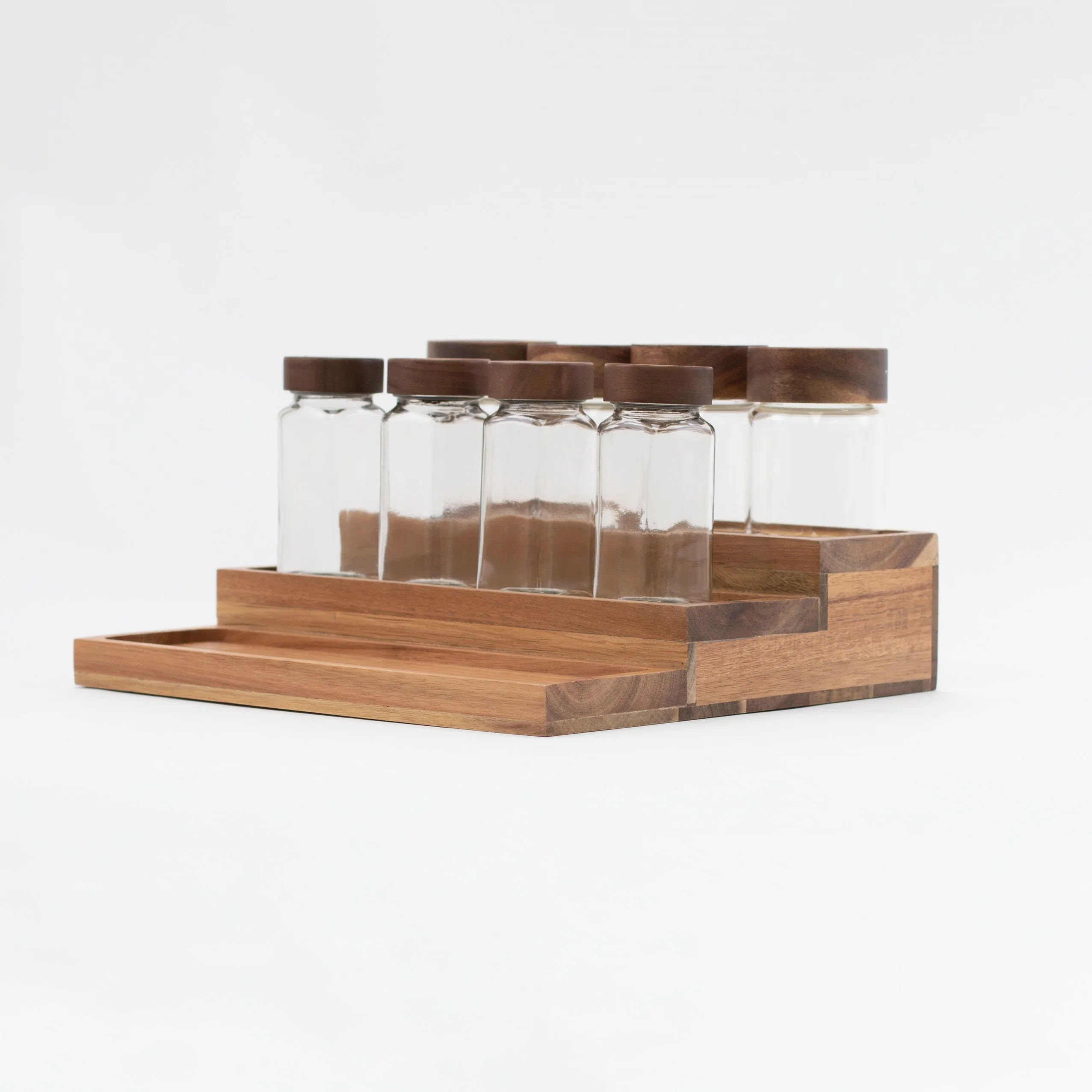 Imperfect Acacia Spice Rack Holder - Image 3