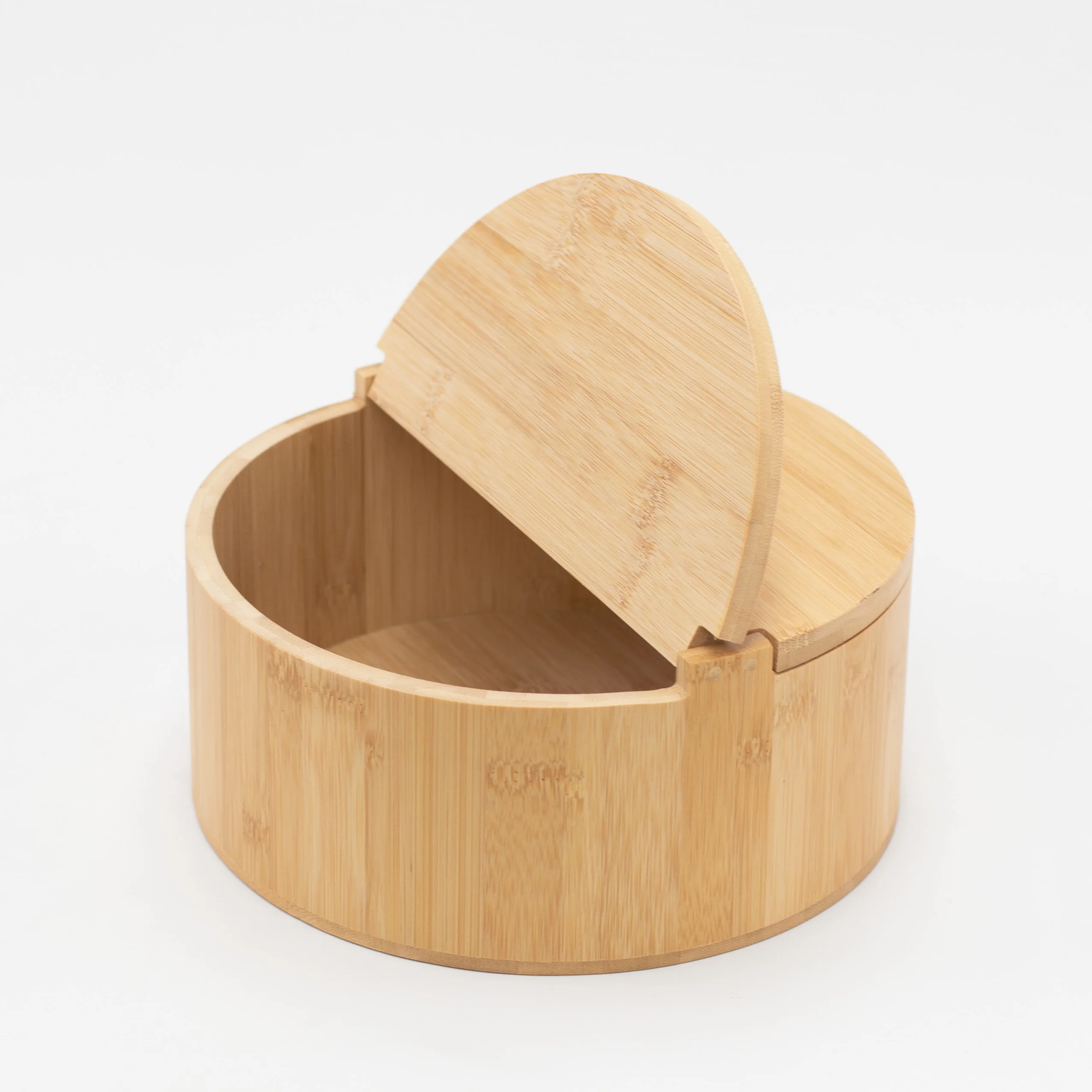 Large Bamboo Round Storage Container - Image 3