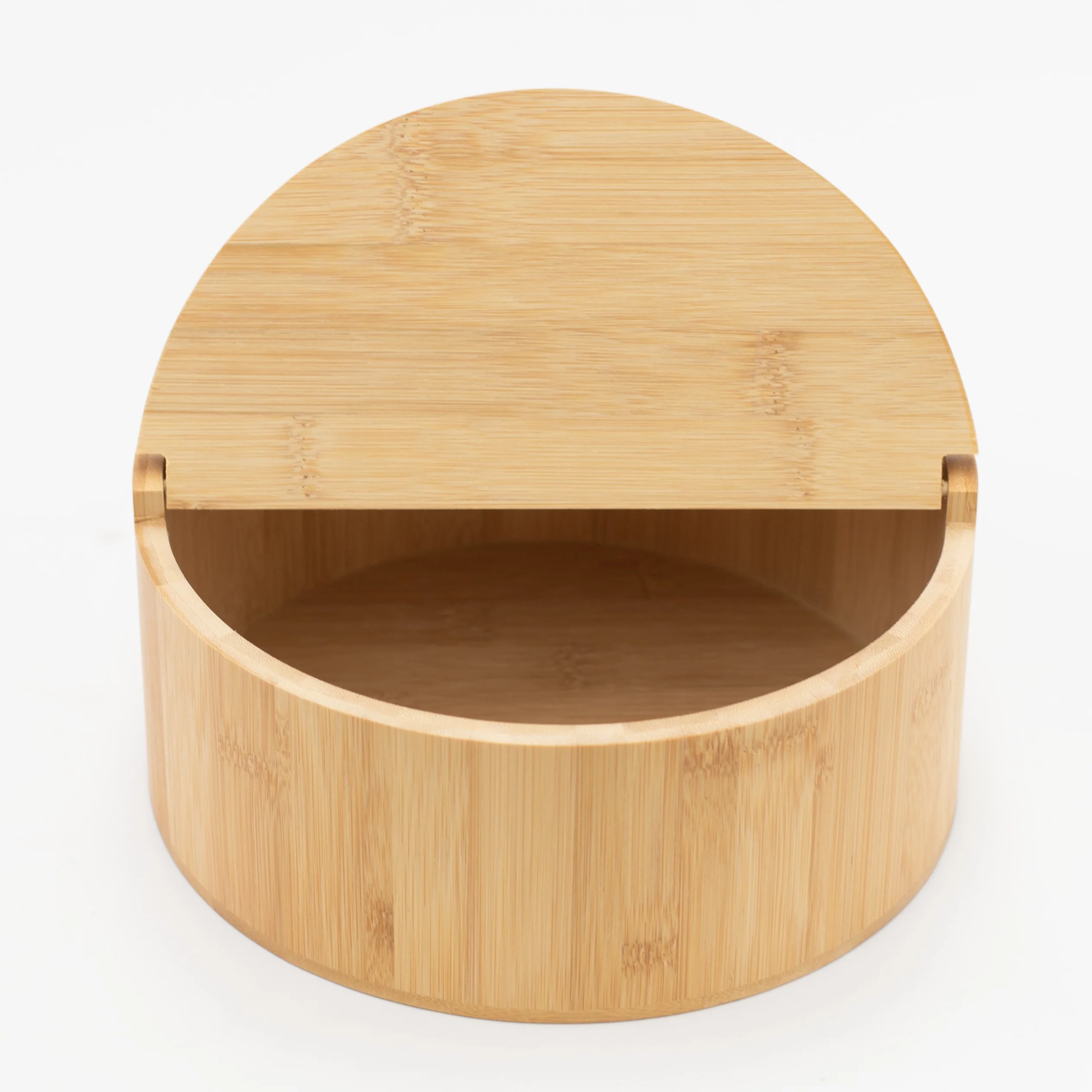 Large Bamboo Round Storage Container - Image 4