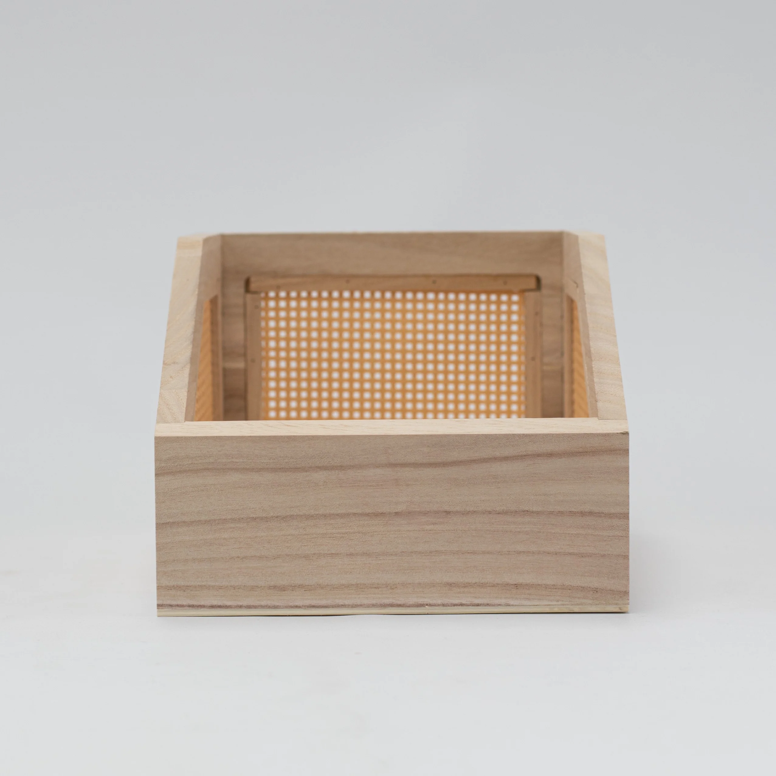 Light Bamboo Woven Open Basket - Image 2