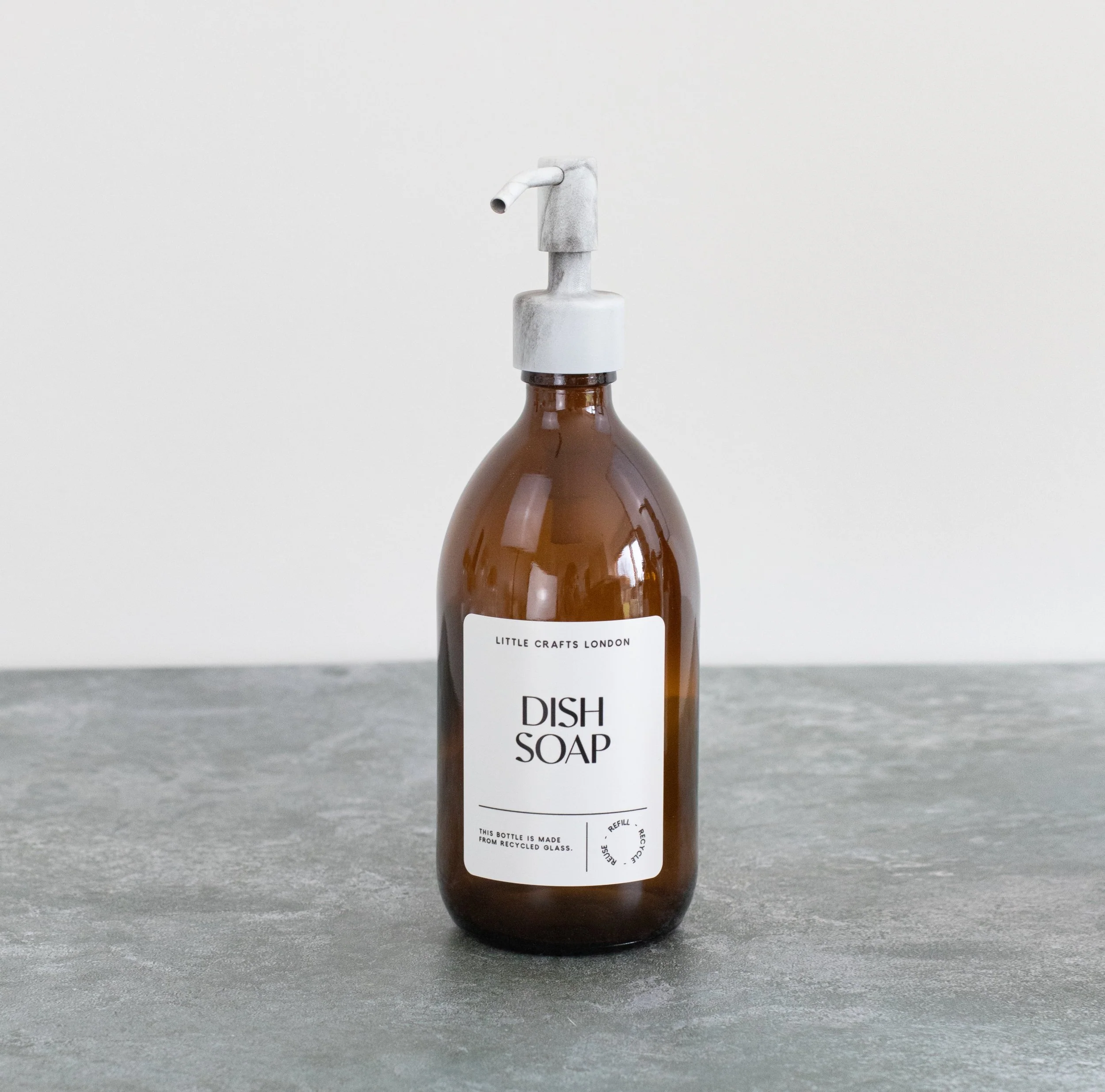 (Limited Availability) 500ml Amber Glass Bottle with Metal Pump - Image 5