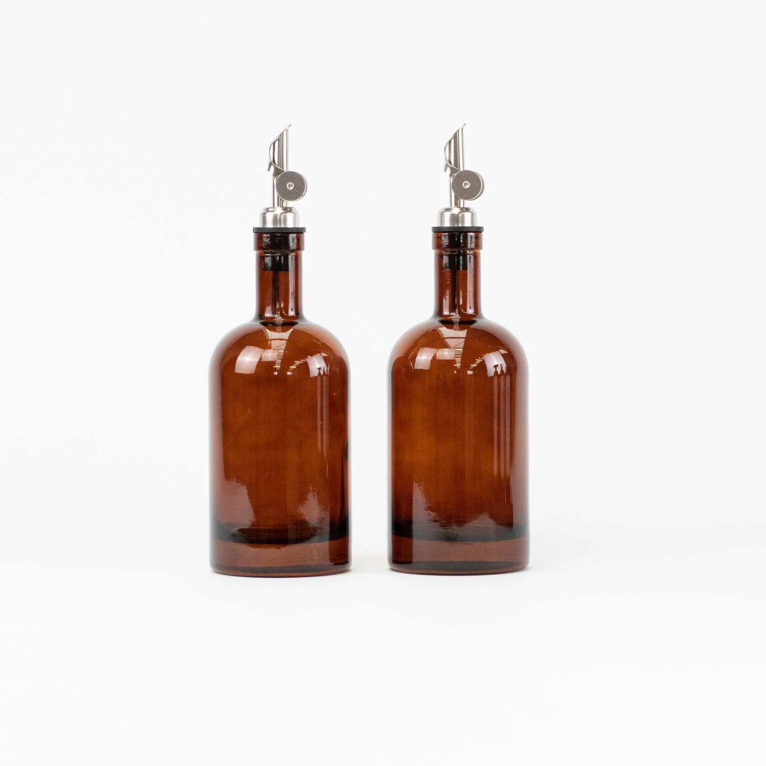 Amber Round Glass Oil Bottle 500 ML