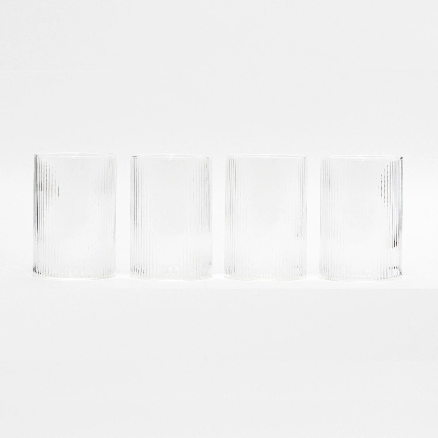 Ribbed Glass Cup 460ml Cup - Image 5