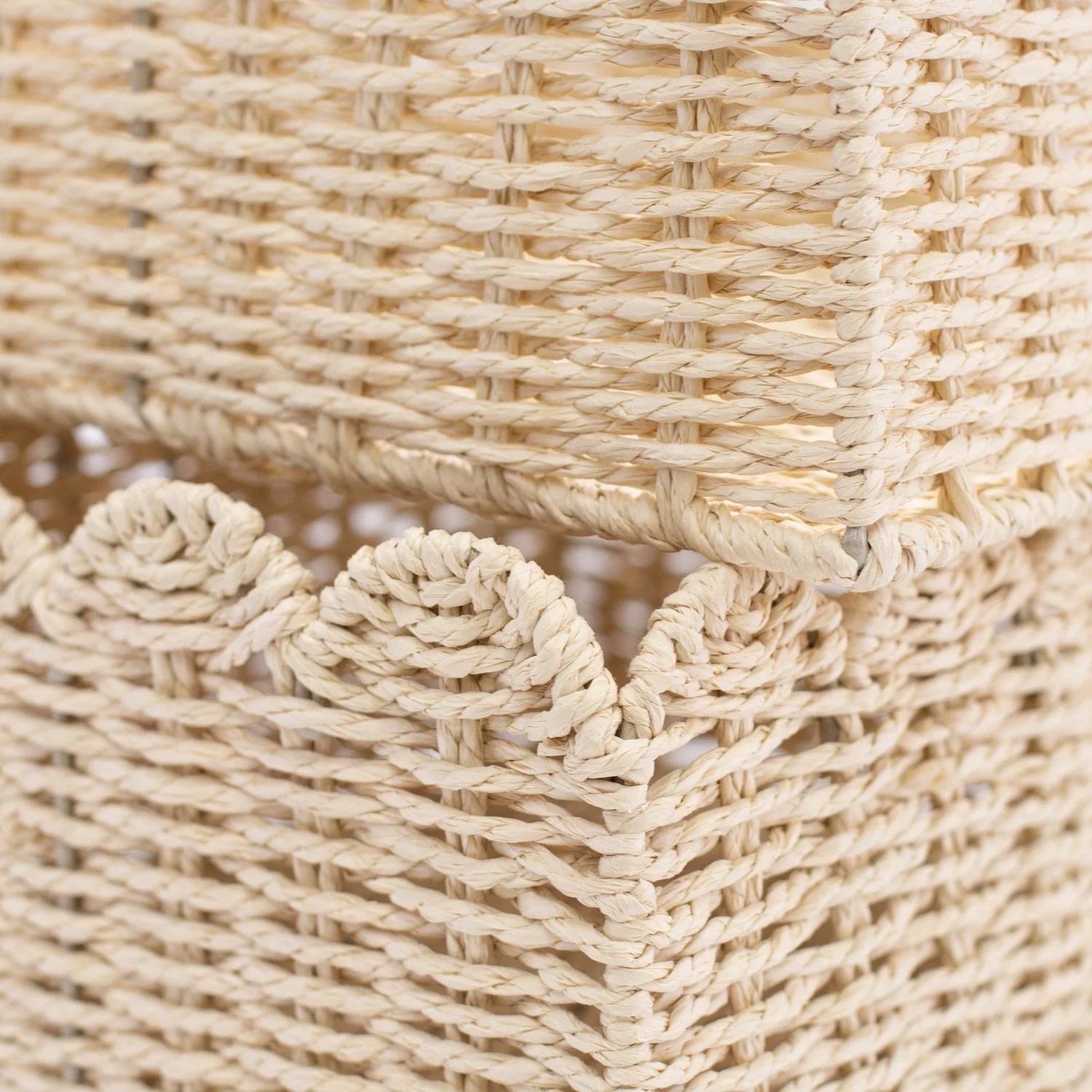Scalloped Woven Rope Basket - Image 4