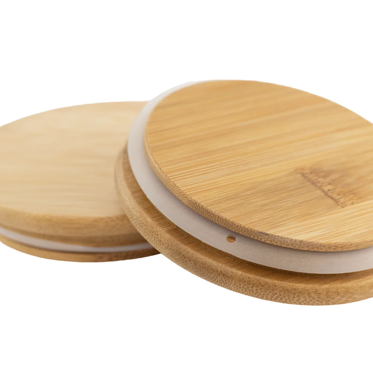 Set of 3 2000 ML Bamboo Glass Pantry Jars - Image 4