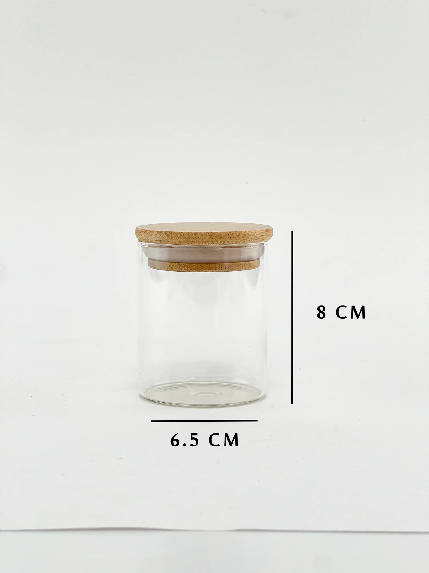 Glass Spice Jar with Bamboo Lid 200ml Small - Image 8