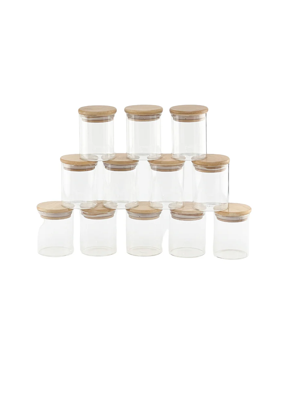 Glass Spice Jar with Bamboo Lid 200ml Small - Image 9