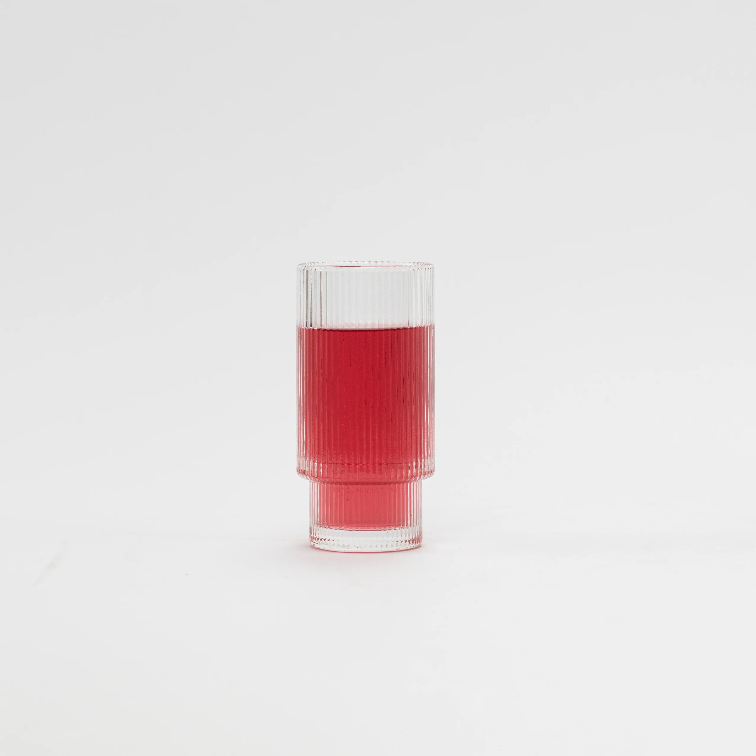 (Imperfect) Tiered Ribbed Glass Cup (Choice of sizes) - Image 3