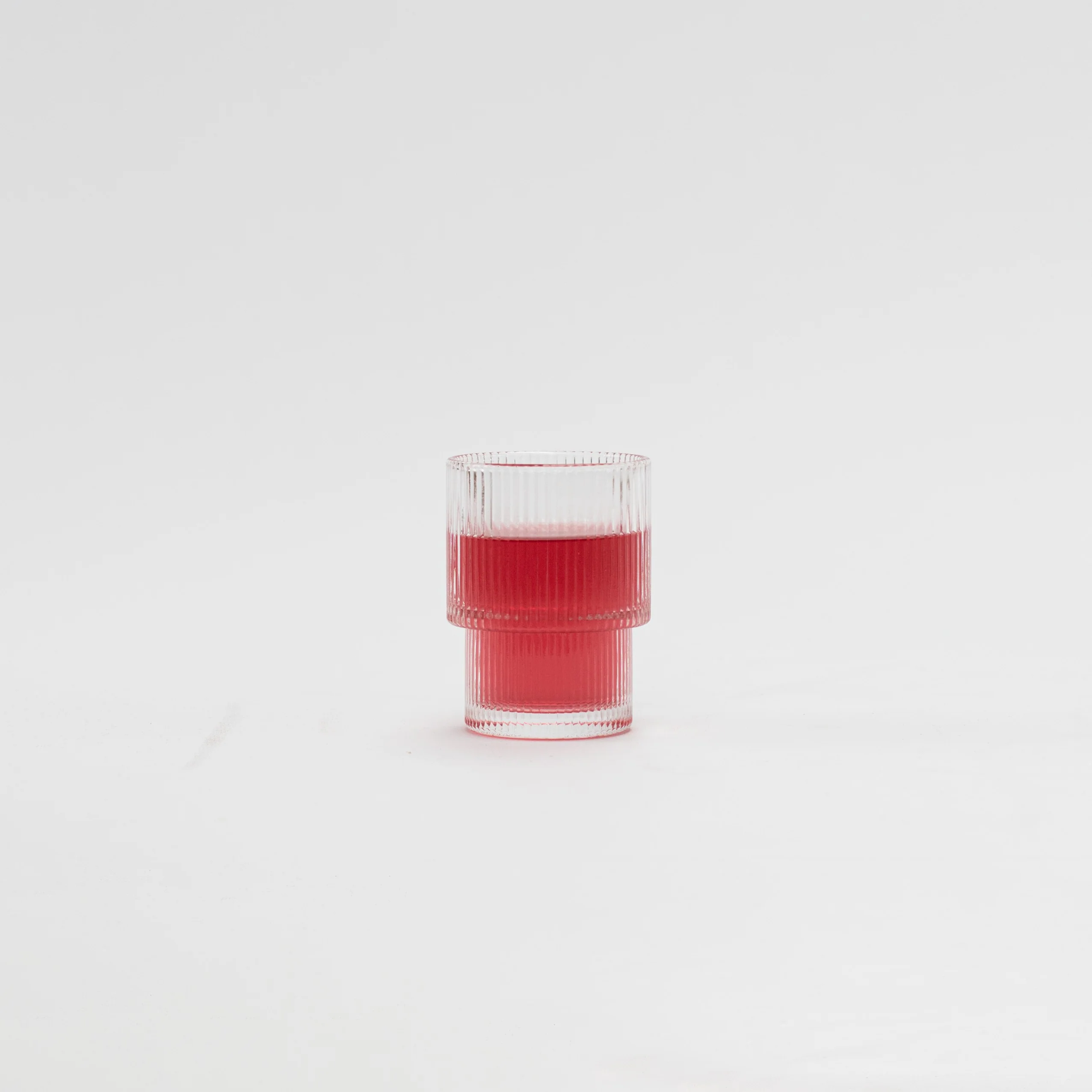 (Imperfect) Tiered Ribbed Glass Cup (Choice of sizes) - Image 4