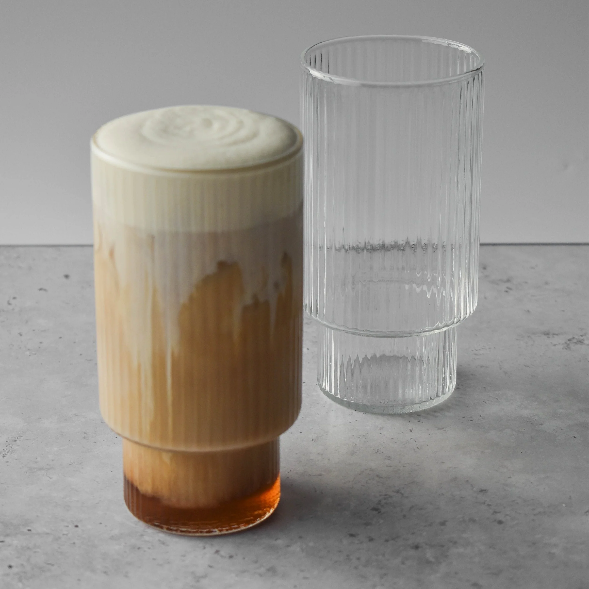 (Imperfect) Tiered Ribbed Glass Cup (Choice of sizes) - Image 6