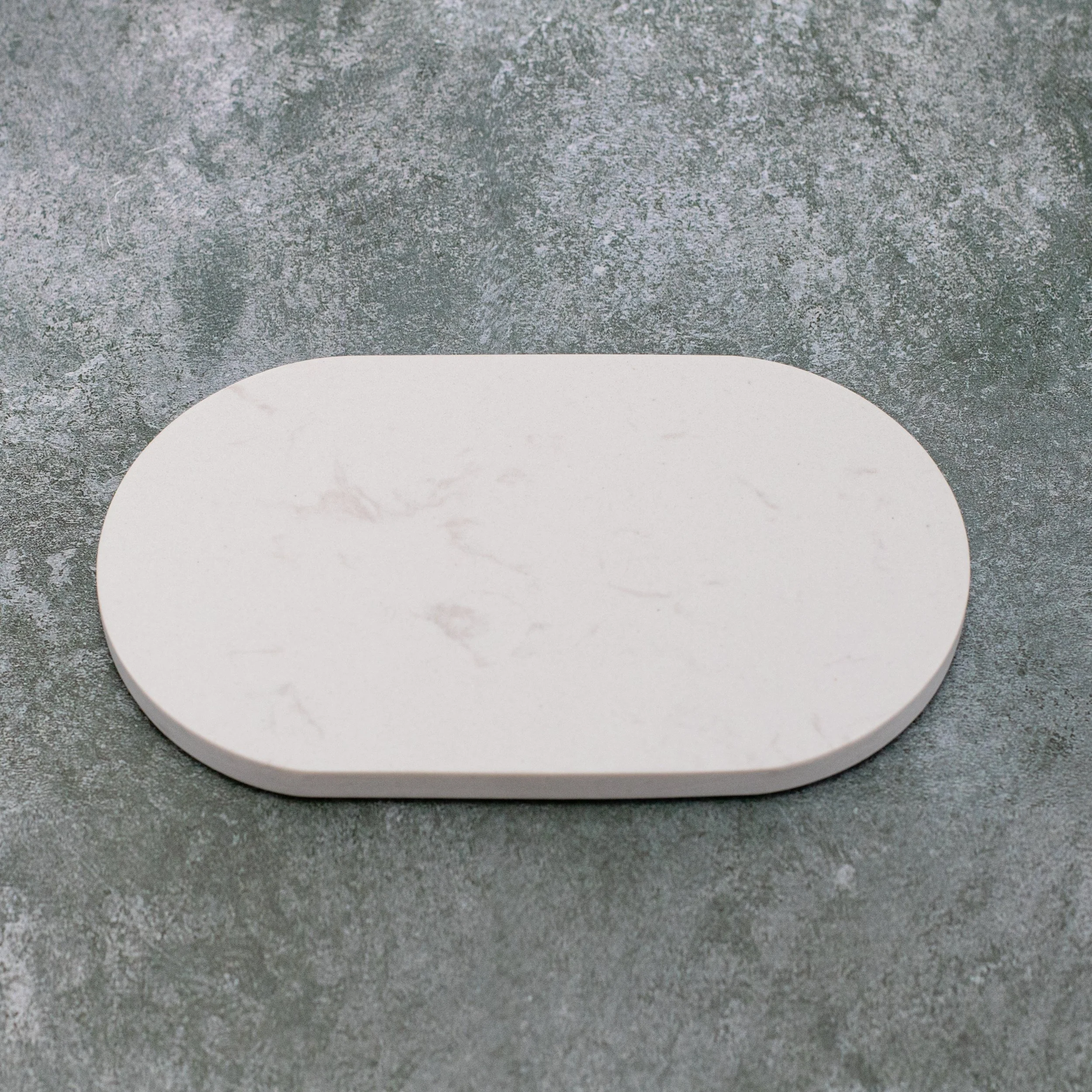 White Marble Oval Tray