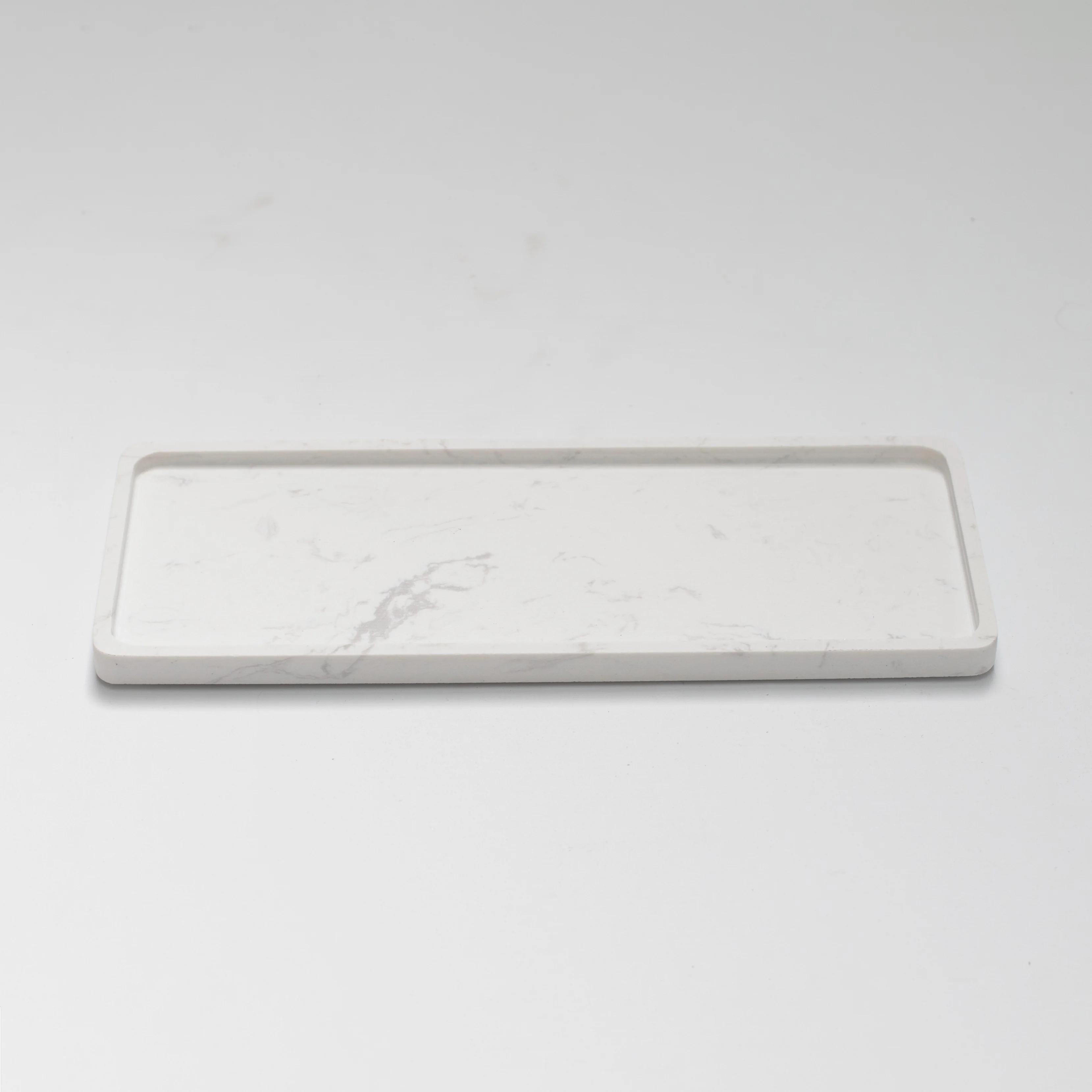 White Marble Rectangle Tray - Image 4