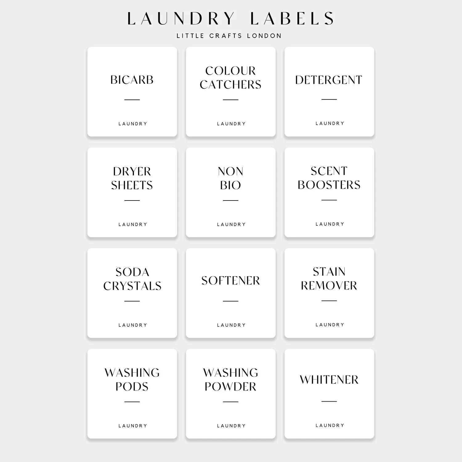 White Waterproof Laundry Labels 6 CM x 6 CM (24 Labels) - Image 3